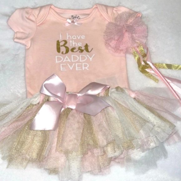 Baby Essentials Outfit Set One piece and Tutu RN# 93551 Size 6M NWT - Picture 1 of 7